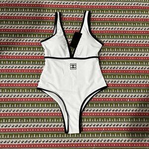 Chanel White Swimsuit
